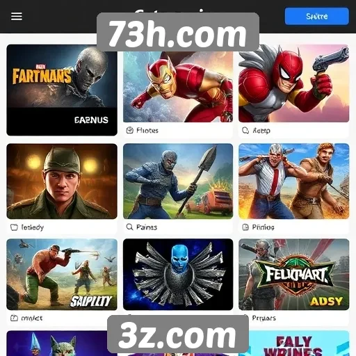 Análise das principais categorias de jogos no 73h.com