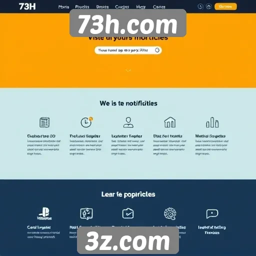 Visão geral das funcionalidades do site 73h.com